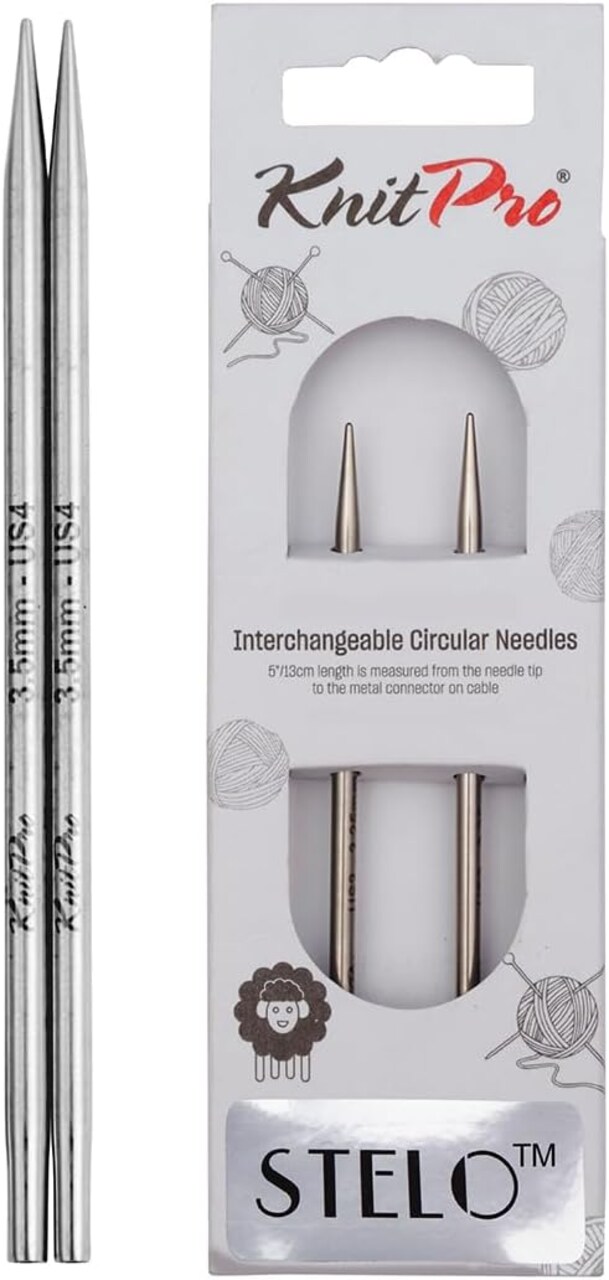 KnitPro Stelo Interchangeable Circular Knitting Needles 5" (13cm) Size 2.5 - 17